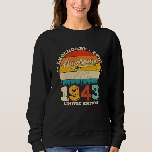 Sweatshirt anniversaire de 82 ans 1943 Magnifique 82e anniver (Devant)