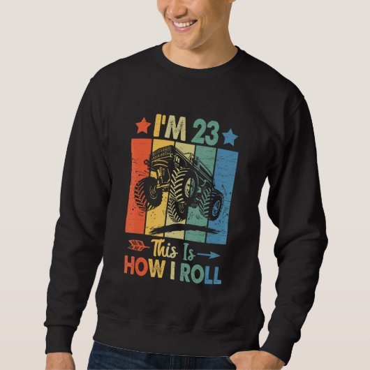 Sweatshirt Anniversaire du Trucker Retro C'est comme ça que j (Devant)