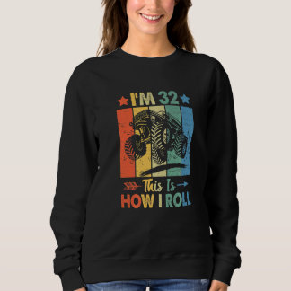 Sweatshirt Anniversaire du Trucker Retro Voici comment je rou