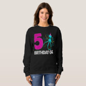 Sweatshirt Anniversaire fille 5 Octopus Love (Devant entier)