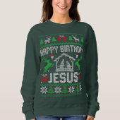 Sweatshirt Anniversaire Garçon Jésus Drôle mauvais Noël (Devant)