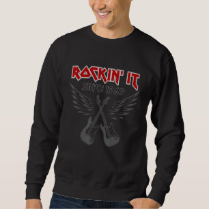 Sweatshirt Anniversaire Guitare électrique Rock Guitariste du