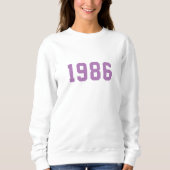 Sweatshirt Anniversaire | Moderne tendance stylish mignon vio (Devant)