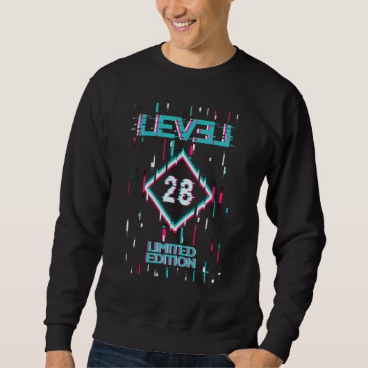 Sweatshirt Anniversaire Niveau 28 Ans Jeu utilisé (Devant)