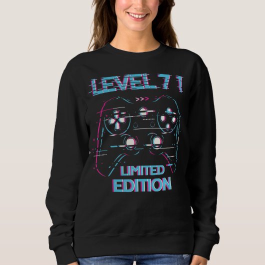 Sweatshirt Anniversaire Niveau 71 Ans Jeu utilisé (Devant)