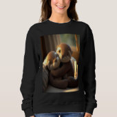 Sweatshirt Anniversary Otter Present Sweet Huggable Otter (Devant)