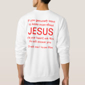 Sweatshirt Annoncez Jésus dans votre vie (Dos)
