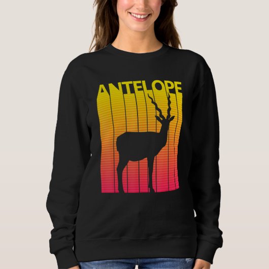 Sweatshirt Antelope Animal Costume Rétro (Devant)