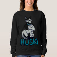 Anthro Husky Baseball ¾ manche