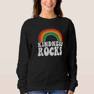 Sweatshirt Anti Bullying Hippie Retro Teacher Rainbow Kindnes