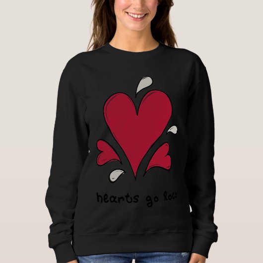 Sweatshirt Anti Valentine Hearts Go Loco (Devant)