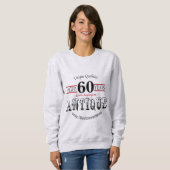 Sweatshirt Antique, design Vintage d'anniversaire | 60e anniv (Devant entier)