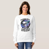 Sweatshirt Antisocial Introvert Funny Skeleton Espace Alien (Devant entier)