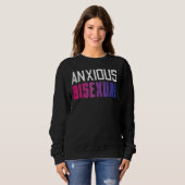Sweatshirt Anxious Bisexual Bi Pride Flag Bisexuality Lgbtq W (Devant entier)