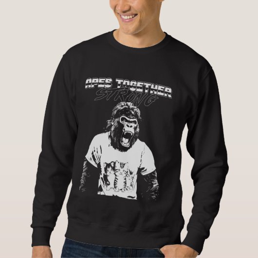 Sweatshirt Apes Ensemble Fort ! Wall St Meme Stonks Trader H (Devant)