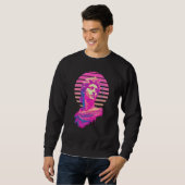 Sweatshirt Apollo Vaporwave Aesthetic Greek God Retrowave Gra (Devant entier)