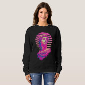 Sweatshirt Apollo Vaporwave Aesthetic Greek God Retrowave Gra (Devant entier)