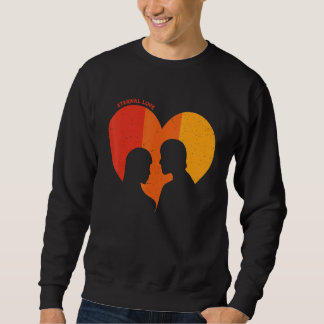 Sweatshirt Appariement d'amour éternel Couples Rétro Vintage