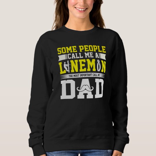 Sweatshirt Appel Le Plus Important Papa Câbleur Papa (Devant)
