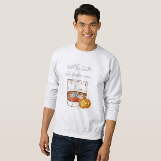 Sweatshirt Appelez-moi vieux mode (Devant entier)