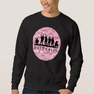 Sweatshirt Appels de service Cool Camouflage Soldat Figurines