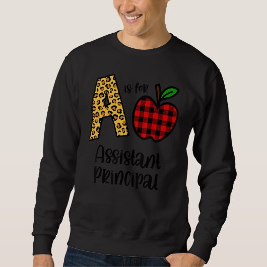 Sweatshirt Apple A Is For Assistant Principal Back To School (Devant)