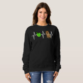 Sweatshirt Apple Chow Chow Heartbeat Chien (Devant entier)