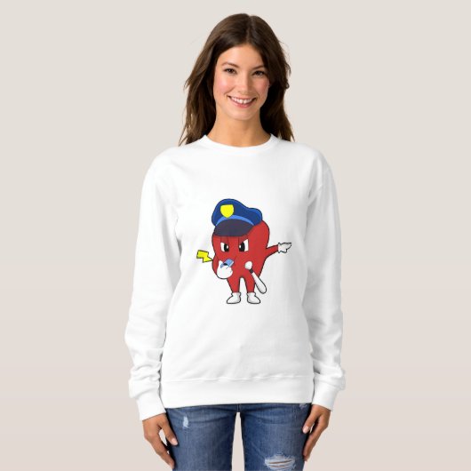 Sweatshirt Apple en tant qu'officier de police avec Whistler  (Devant entier)
