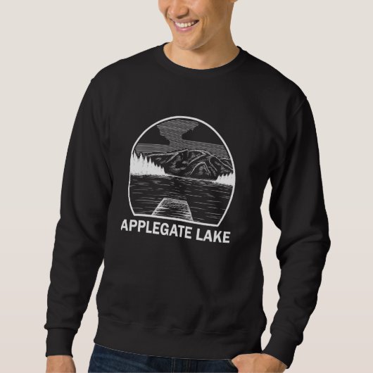 Sweatshirt Applegate Lake Oregon Funny Pêche Camping été (Devant)