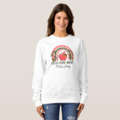 Sweatshirt Appréciation de l'enseignant de l'arc-en-ciel (Devant entier)