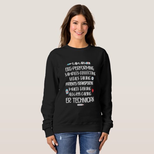 Sweatshirt Appréciation du technicien Er Salle d'urgence Tech (Devant entier)