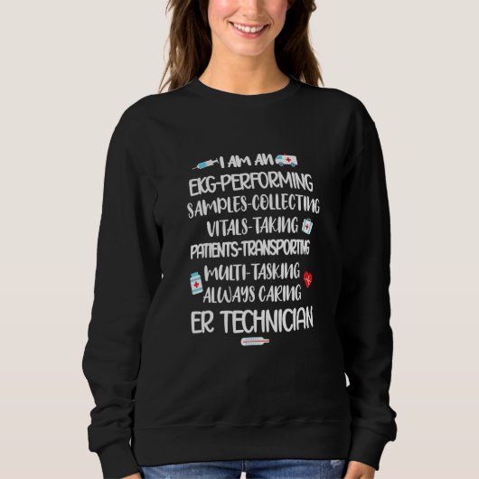 Sweatshirt Appréciation du technicien Er Salle d'urgence Tech (Devant)