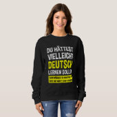 Sweatshirt Apprendre l'allemand - Allemagne Drapeau Allemagne (Devant entier)