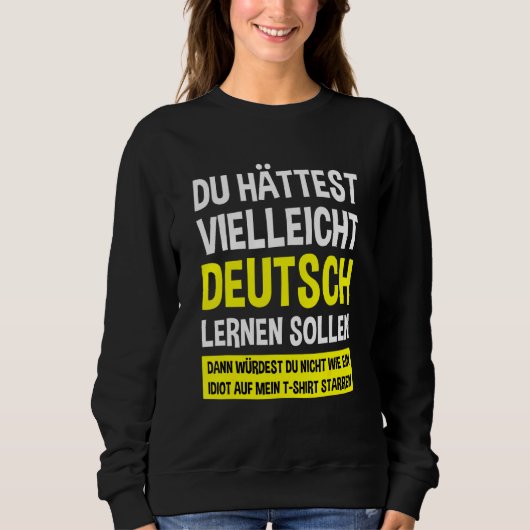 Sweatshirt Apprendre l'allemand - Allemagne Drapeau Allemagne (Devant)