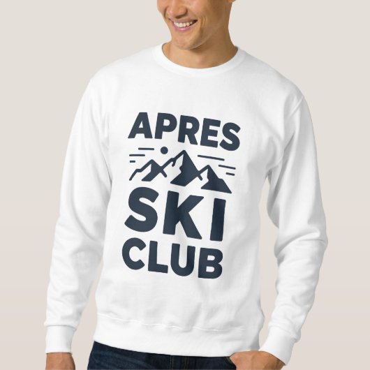 Sweatshirt Apres Ski Club Mountain Logo - Custom Mens Winter  (Devant)
