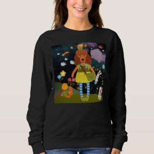 Sweatshirt Apricot Poodle Art mignon Princesse Cadeaux Whimsa
