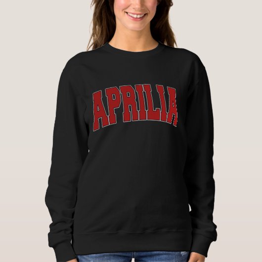 Sweatshirt APRILIA ITALIE Varsity Style Vintage Rétro Italien (Devant)