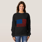 Sweatshirt Aquar à drapeau américain 4 juillet patriotique (Devant entier)