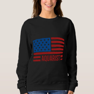 Sweatshirt Aquar à drapeau américain 4 juillet patriotique