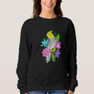 Sweatshirt Aquarelle Cockatiel Parrot Décor Peinture Cockati