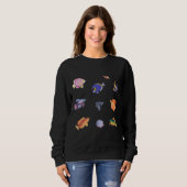 Sweatshirt Aquarelle colorée Poisson tropical (Devant entier)