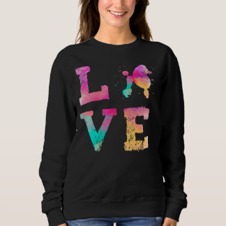 Sweatshirt Aquarelle colorée Poodle Continental Clip Lover