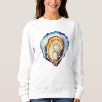Sweatshirt Aquarelle Coquille d'Huître