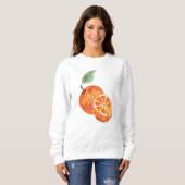 Sweatshirt Aquarelle d'orange juteuse (Devant entier)