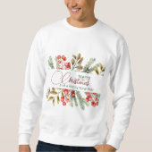 Sweatshirt Aquarelle élégante de Noël (Devant)