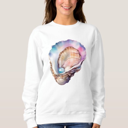 Sweatshirt Aquarelle Huître (Devant)