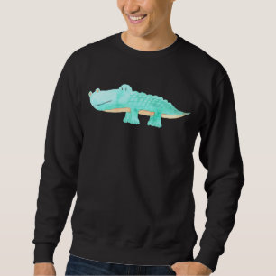 Sweatshirt Aquarelle mignonne Alligator Unique Art animal