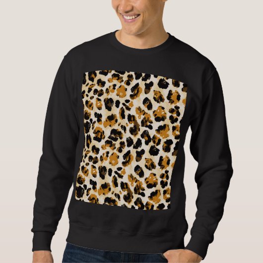Sweatshirt Aquarelle peau léopard, dégradé cravate-teint. (Devant)