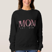 Sweatshirt Aquarelle Rose personnalisée Floral Maman (Devant)