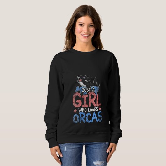 Sweatshirt Aquarium pour femmes Orca Sea Animal Girls Femmes (Devant entier)